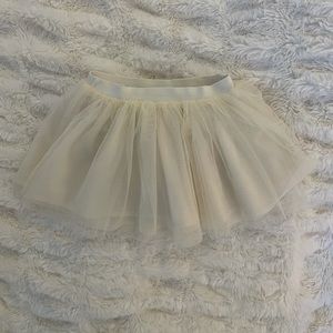 Ralph Lauren cream colored silver shimmer tulle tutu skirt.